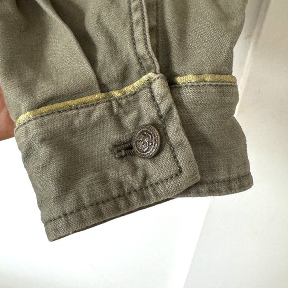 Free People Green Slouchy Military Jacket size XS - Picture 8 of 15